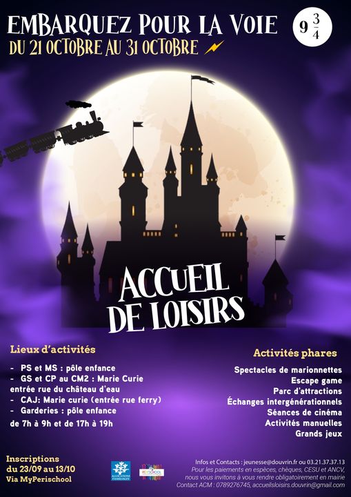 Inscriptions aux centres de loisirs